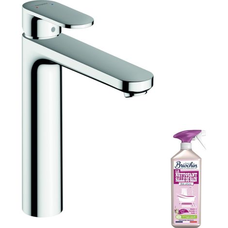 Mitigeur lavabo HANSGROHE Vernis Blend 190 avec tirette et vidage synthétique Chromé + nettoyant Briochin