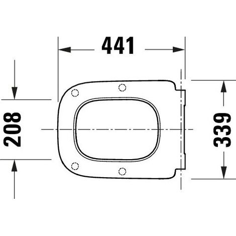 DURAVIT 0023890000 Abattant WC universel carré bas 448 mm avec lunette (1/4)