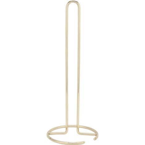 Goldfarbener Taschentuchspender aus Schmiedeeisen für Büro und Küche, formschöner Papierhalter mit einzigartiger Formgebung. (1/5)