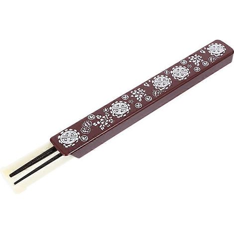 Baguettes japonaises en bois, compatibles avec un usage quotidien, lot de 1 paire, couleur rouge (1/5)