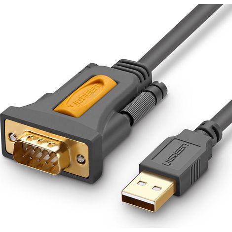 Cable adaptador Ugreen USB-A a DB9 RS-232 de 1,5 m, gris (CR104) (1/4)