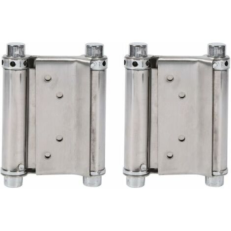 Charnières à ressort à double action en acier inoxydable, 2 pièces, charnières de porte de voiture, charnières de porte battante avec capacité de charge jusqu'à 15 kg (1/5)