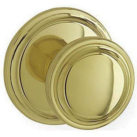 CLOVAN pomo laton 2000l pulido brillo , Pomo para puerta 2000/LPlaca grande 80mmLatón pulido.