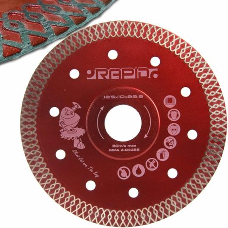Tarcza diamentowa 125mm rapid silent cut red