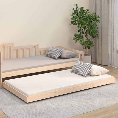 Estructura de cama sin colchón madera maciza de pino 80x200 cm (1/5)