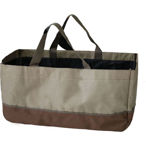 Großer Brennholz-Tragesack aus gewachstem Canvas, große Brennholztasche, Kaminholz-Zubehör (1/5)