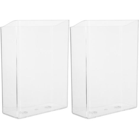 2 Pièces Support Brosse à Dents Mural Transparent sans Perçage avec Rangement Brosse Électrique et Rasoir Boîte de Rangement Salle de Bain Résistante à Humidité et Gain de Place (1/5)