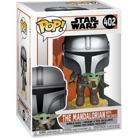 FunkoPop Figura in vinile: Star Wars: The Mandalorian Flying W/Jet