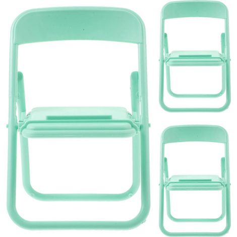 Lot de 3 chaises pliantes miniatures pour loisirs créatifs, décorations et modèles réduits de chaises. (1/3)