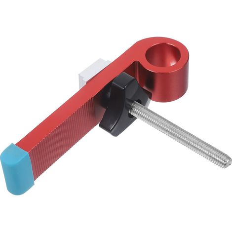 Butée de Rainure Rouge en T pour Travail du Bois, Rail D'onglet en Bloc Arrêt Verrouillable, Antidérapant, Lavable et Facile à Transporter (1/5)