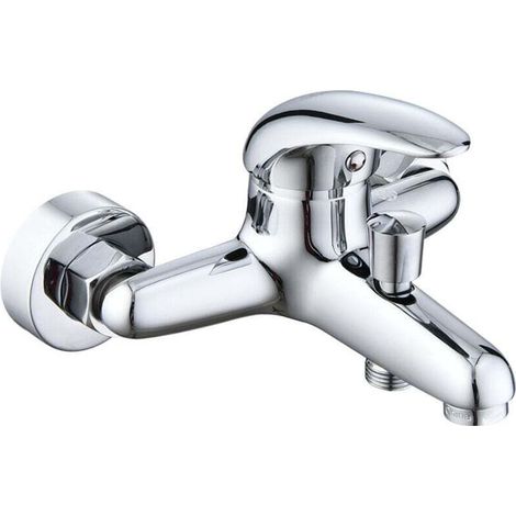 Speed bath mixer, bath tap, single-lever tap, plated finish (1/2)