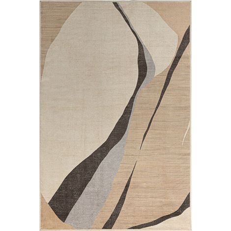 Tapis contemporain en viscose beige douceur et élégance - Beige clair contemporain (1/4)