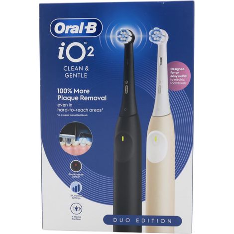 Brosse à dents électrique Oral B iO2 Series Duo Noir et Rose