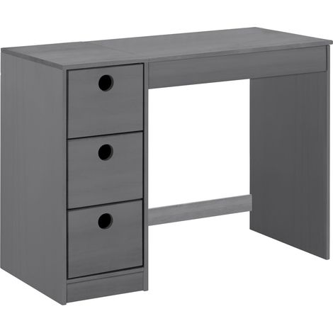 Alpi-Bureau avec 3 tiroirs en gris