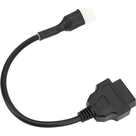 Connecteur OBD2 6 broches Détecteur de panne Moteur Plastique Outil de Diagnostic Remplacement pour Moto Delphi (1/5)