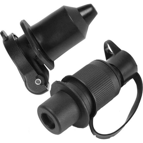 3-poliger Anhängerstecker und Anhängersteckdose, 12 V wasserdicht, 3-poliger Anhängerstecker (weiblich auf männlich), 3-poliger Anhängerstecker für Anhängerkupplung, geeignet für Anhänger/Wohnmobile/P (1/4)