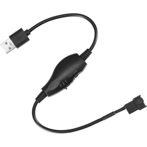 Contrôleur de vitesse Step Up DC 5 V vers USB 12 V, 12 V, 2 broches, avec interrupteur et régulateur de vitesse pour connecteurs de ventilateur 3/4 broches (1/5)