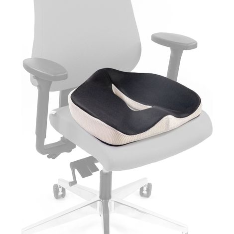 Sitzkissen MEDISIT VII antirutsch und atmungsaktiv Gel / Stoff schwarz hjh OFFICE (1/5)