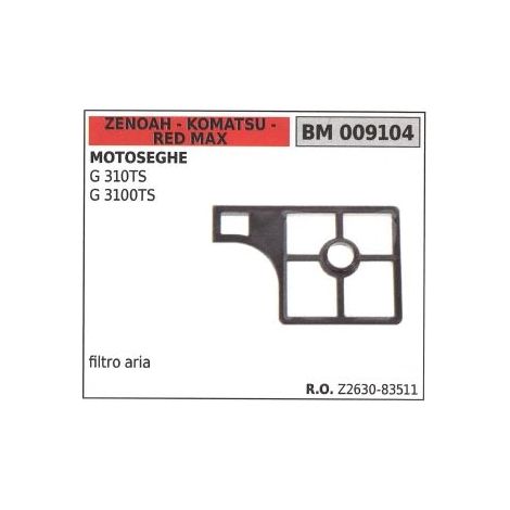ZENOAH Luftfilter für Kettensäge G 310TS 3100TS 009104 Z2630-83511