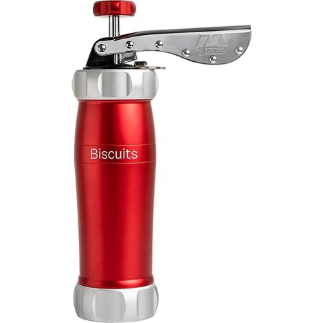 Marcato BI-DES-RSO Biscuits Design Pressa per Biscotti 20 Trafile Alluminio Anodizzato colore Rosso (1/5)