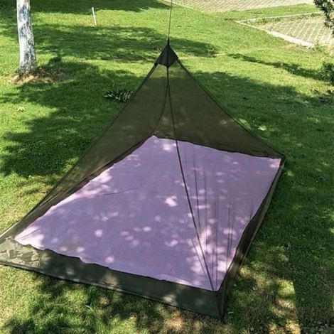 Moustiquaire Triangle - Polyester 220x120x100 cm - Pour Camping Loisirs Extérieur - 1 Pièce (1/4)