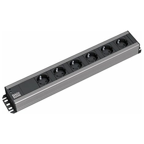 Bachmann Multipresa multipla 6 prese nero grigio (1/4)