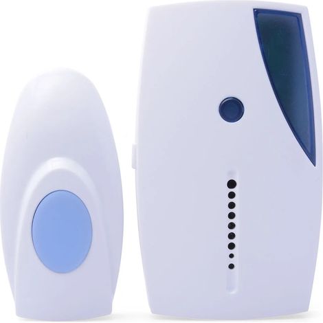 Campanello, bianco portatile Mini LED 32 brani sintonizzati Suono musicale Voce Campanello senza fili Campanello per porta Camera da letto Campanello per porta Campanello + telecomando (1/5)