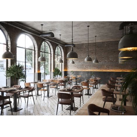 Chaise de brasserie empilable métal et bois Colline (1/5)