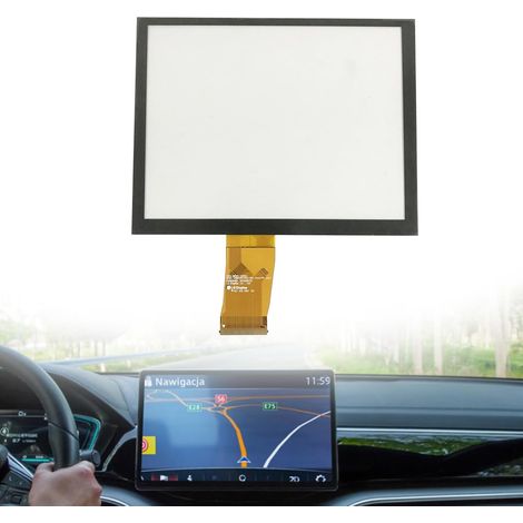 Numériseur en verre à écran tactile de navigation, écran radio Uconnect de 8,4 pouces, numériseur de navigation pour Dodge RAM Jeep Chrysler 2018-2022 remplace LA084X01 (1/5)