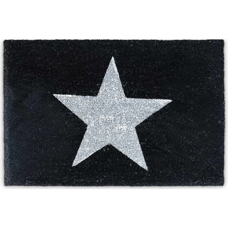 Felpudo de fibra de coco con estrella