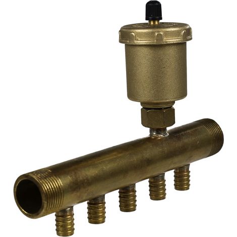 Collecteur à glissement 3/4" Mâle-Mâle Purgeur auto 5 départs 12 (1/5)