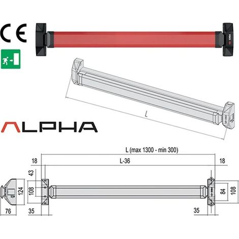 MANIGLIONE ANT.CISA 5M811-10-0 (TOUCH COMPONIBILE)
