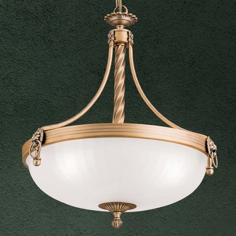 [GEBRAUCHT] B-Ware Hängeleuchte Rocca LED Pendelleuchte dimmbar bronze weiß 50cm 3-flammig 44cm (1/2)