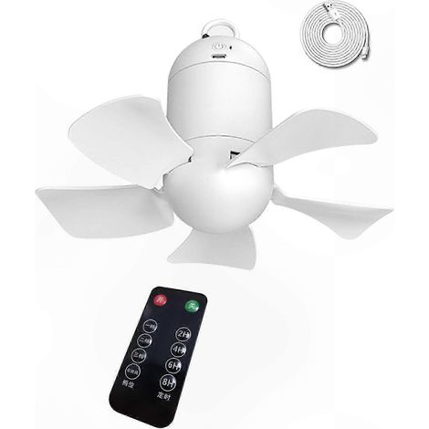 Ventilateur de Camping Portable 6000mAh, Ventilateur de Tente Suspendu pour Tente, Gazebo, Canopée, avec Télécommande, Usage Extérieur (1/4)