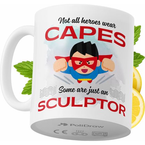 Lustige Tasse für Bildhauer – Kaffee- oder Teetasse mit witzigem Textdesign – Ideal für Geburtstage, Namenstage, Feiertage und besondere Anlässe. Hochwertige Tasse für Zuhause, Büro und Arbeit. Farbe: