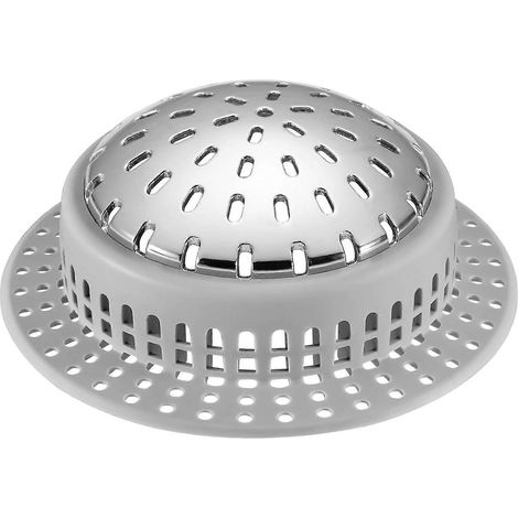 Récupérateur de cheveux pour bonde de douche, couvercle de bonde de douche, récupérateur de cheveux pour bonde de baignoire (compatible avec les bondes classiques et à clapet) (1/5)