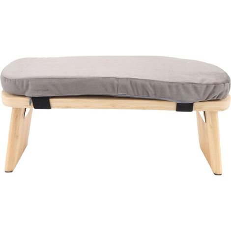 Meditation bench with ergonomic design and cushion (Gray) (1/5)