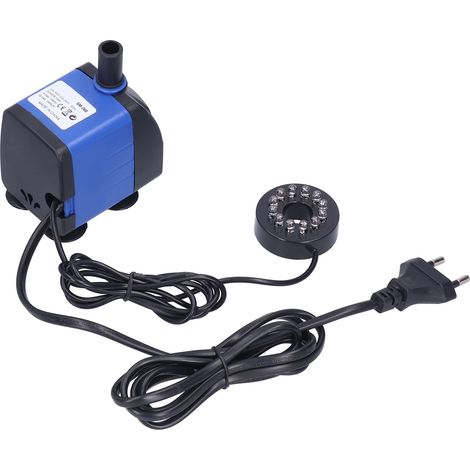 Pompe de fontaine submersible 3 en 1 pour aquarium avec éclairage LED 7 couleurs (1/5)