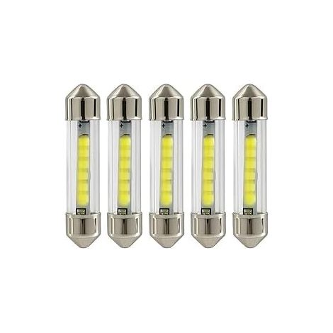 Ampoules Navettes LED 12V 39 mm, Remplacent les C5W, Éclairage Intérieur de Voiture Blanc pour Plafonnier, Coffre, Boîte à Gants, Plaque Immatriculation