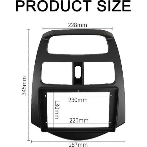 façades d'autoradio 9 pouces pour Chevrolet Spark 10-13, panneau stéréo DVD double DIN, cadre de réinstallation du tableau de bord (1/5)