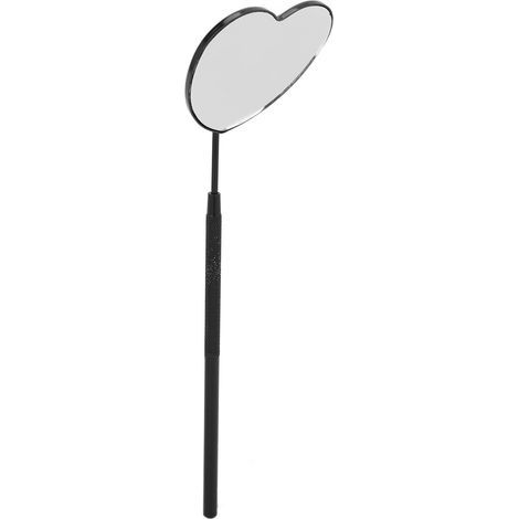 Miroir à cils professionnel portable en forme de cœur, en acier inoxydable, pour extensions de cils, noir (1/5)