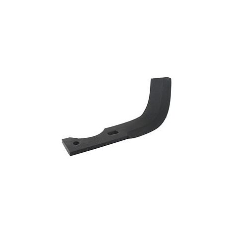Cuchillo de fresa recto adaptable para motocultor BCS. Longitud: 187 mm, diámetro de agujero ø 8,5 mm, distancia entre centros 55 mm.