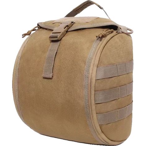 Sac à Casque Tactique, Design Portable, Grande Capacité de Rangement, Kaki (1/2)