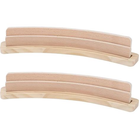 Lot de 2 Plateaux de Rangement en Bois Courbé pour Cartes à, Support de Carte Solide pour de Cartes de Stratégie Bridge Canasta (1/5)