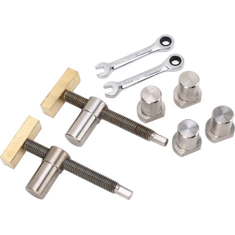 Ensemble de pinces de bureau pour le travail du bois, réglables, en acier inoxydable et laiton, fixation rapide, acier à outils, couleur primaire, 19 mm