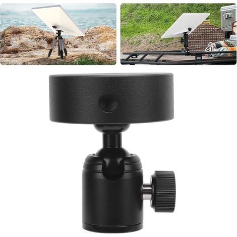Adaptateur pour trépied à rotule Starlink Mini + adaptateur de montage en aluminium compatible avec les adaptateurs de filetage et de tuyau Starlink Mini 1/4"-20 et 3/8"-16 + adaptateur noir (1/5)