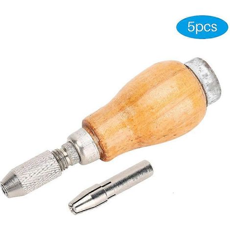 Lot de 5 limes en bois à prise confortable avec têtes interchangeables, accessoires de réparation de bijoux (1/2)