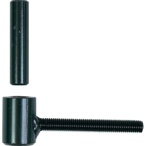 Gond standard acier noir axe de Ø 16 mm tige filetée de Ø 10 x 130 mm en sachet de 2 - ING