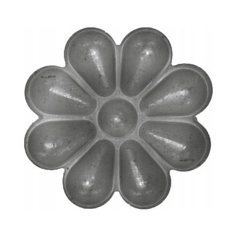 Valla con elementos de hierro forjado con forma de flor FI 62 50.016