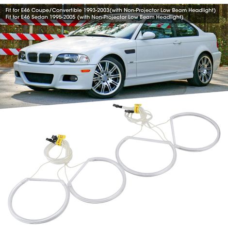 Anneaux Halo CCFL pour BMW E46 - Yeux d'Ange Haute Luminosité (1/5)